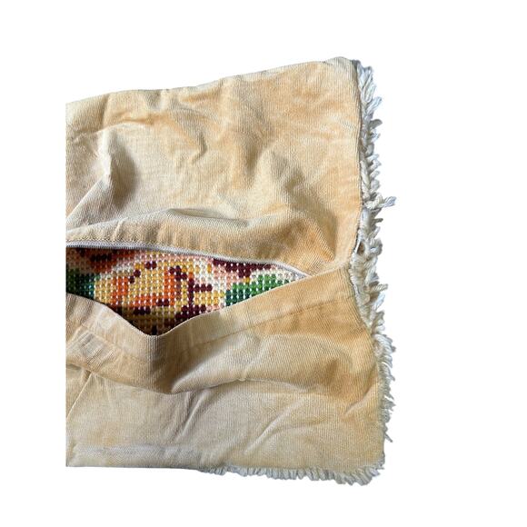 Vintage‎ Floral Hooked Rug Wall Art Shag Needlepoint Tapestry Cottagecore - Picture 7 of 7